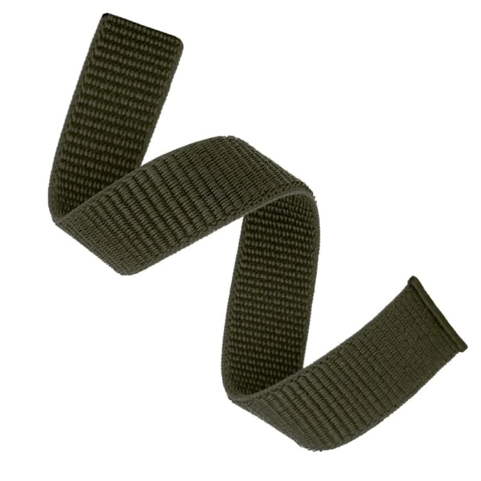 Xtreme Xccessories 20mm Nylon Stretch Replacement Watch Strap For Garmin Fenix 5S 5S Plus 6S 7S & More - Army Green - 20mm Nylon Stretch