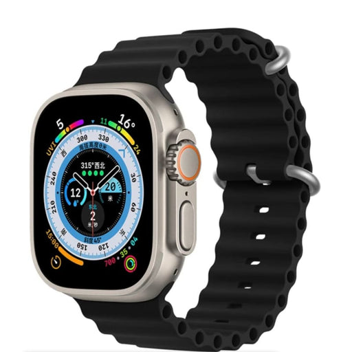 Xtreme Xccessories 38/40/41mm Ocean Style Silicone Watch Strap for Apple Watch - Black - Xtreme Xccessories 38/40/41mm Ocean Style Silicone