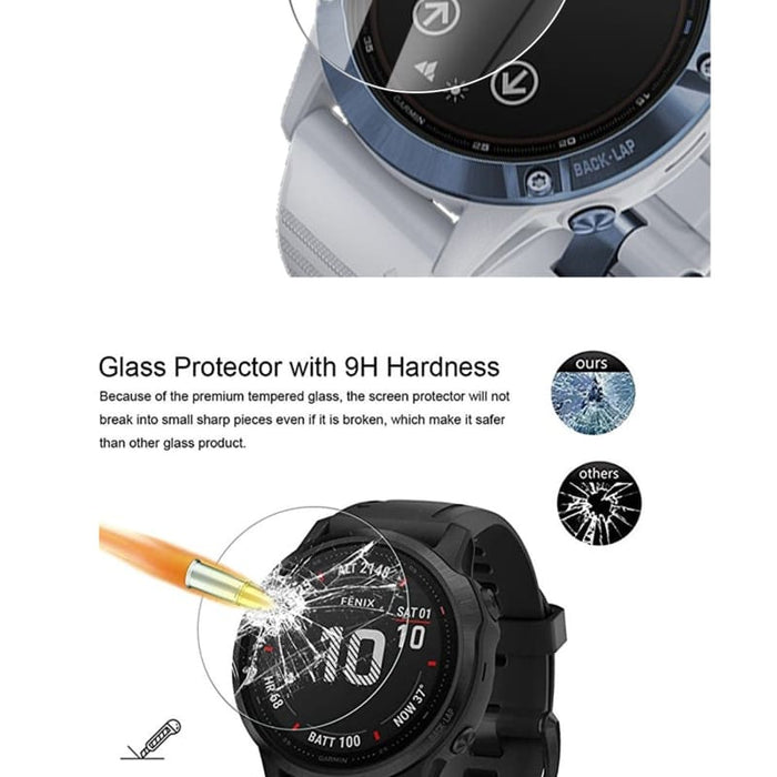 Xtreme Xccessories Tempered Glass Screen Protector for Garmin Fenix 6X & 6 Pro (2 Pack) | Ultimate Protection for Your Garmin Fenix 6X & 6