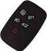 Silicone Remote Key Case Cover For Land Range Rover Sport & Evoque LR4 - Black