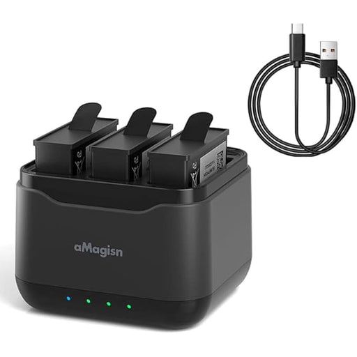 Triple Battery Charging Hub for DJI Osmo Action 5 Pro - Chargers & Charging Accessories