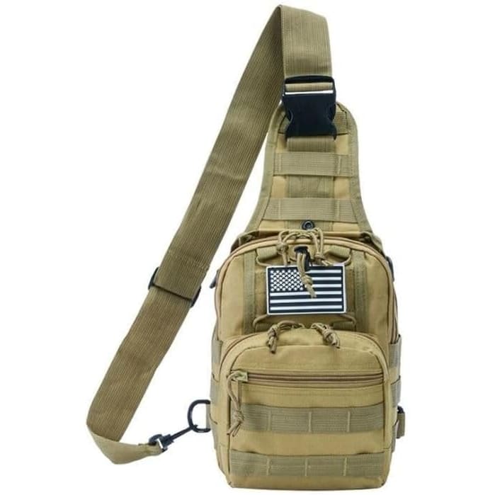 Xtreme Xccessories Tactical Multi-Use Chest Bag for Outdoor Adventures Khaki