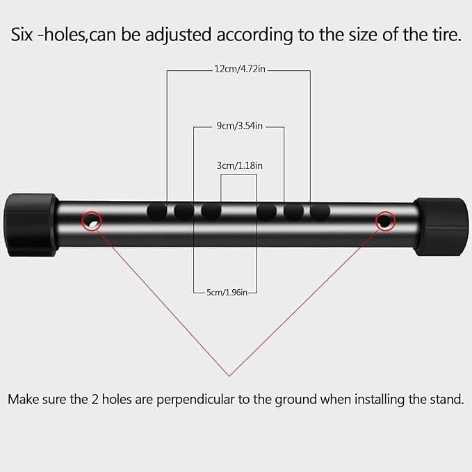Adjustable Single Bicycle Floor Stand – Compact & Heavy-Duty