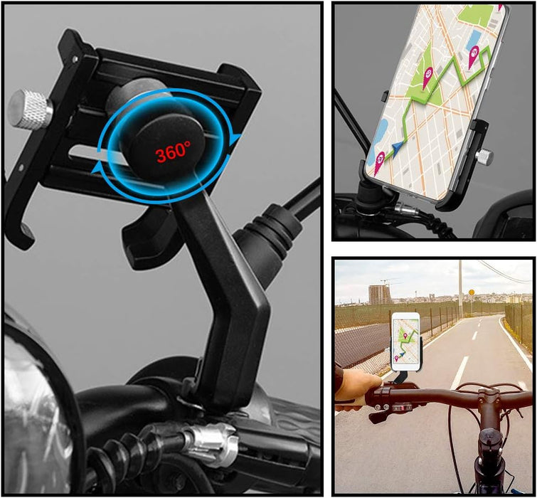 Motorcycle & E-Bike Mirror Mount Phone Holder