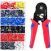 Crimping Tool Kit Wire Crimper Professional AWG23-7(0.25-10mm²) Self-Adjustable Ratchet Wire Crimping Tool Ferrule Crimper Plier Set