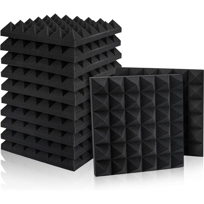 Xtreme Xccessories 12pc Acoustic Pyramid Home Studio Sound Proof Foam Panels 30cm x30cm