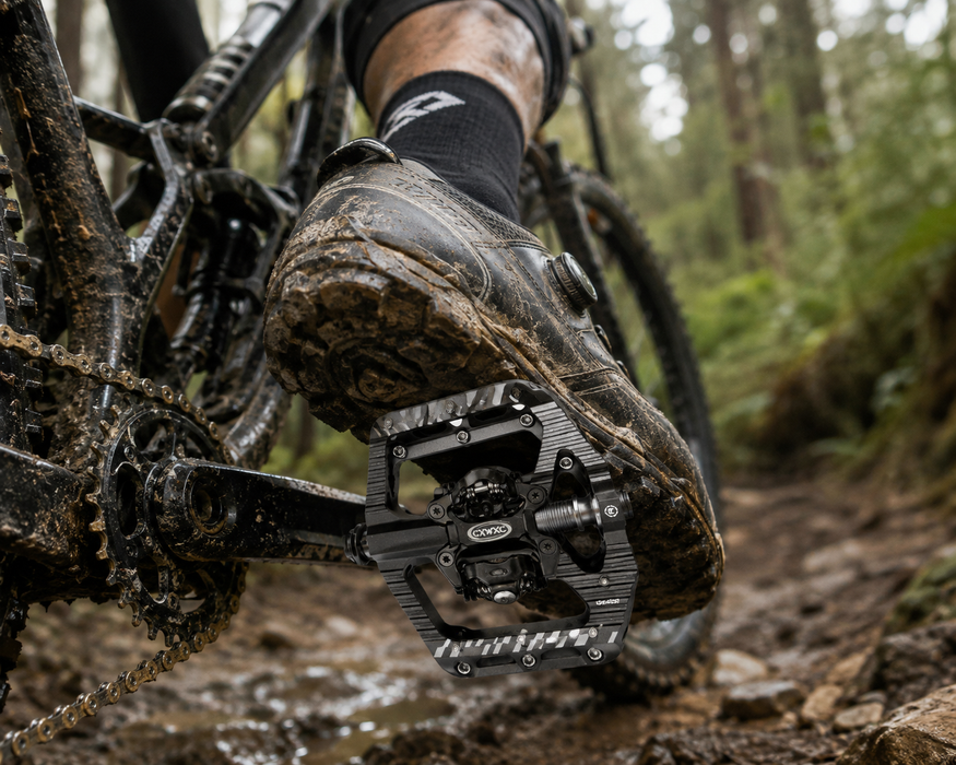 Footboard Non-Slip Double-Sided Cleat SPD Mountain Bike Downhill  Pedals