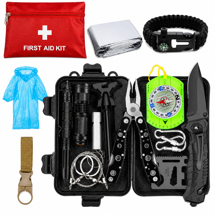 20 Piece Survival Kit (Black)