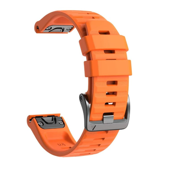 Xtreme Xccessories 22mm Silicone Watch Strap for Garmin - Orange - Watch Straps for Garmin