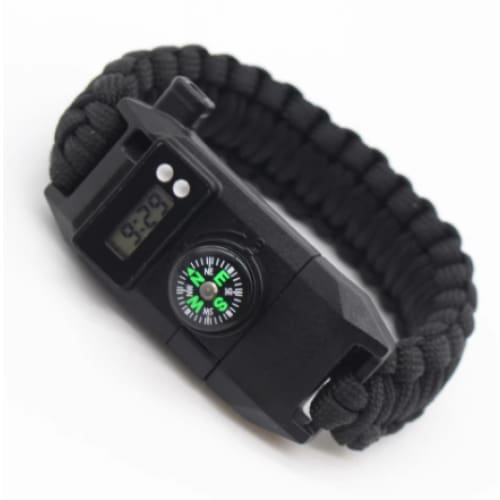 Xtreme Xccessories Paracord Survival Bracelet with Digital Watch Whistle Compass