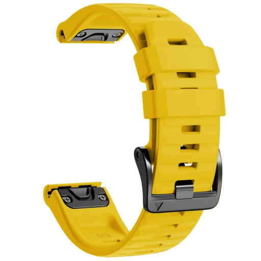 Xtreme Xccessories 22mm Silicone Watch Strap for Garmin - Yellow - Watch Straps for Garmin