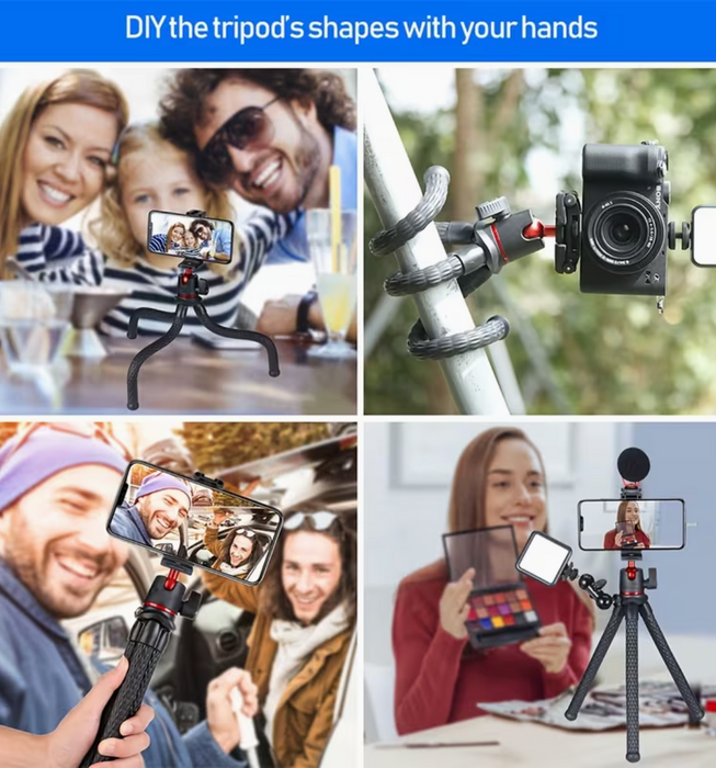 Flexible Gorilla Tripod Mount for GoPro, Phones & Cameras