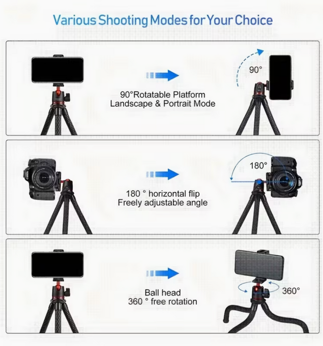 Flexible Gorilla Tripod Mount for GoPro, Phones & Cameras - Xtreme Xccessories - 1159 Deals