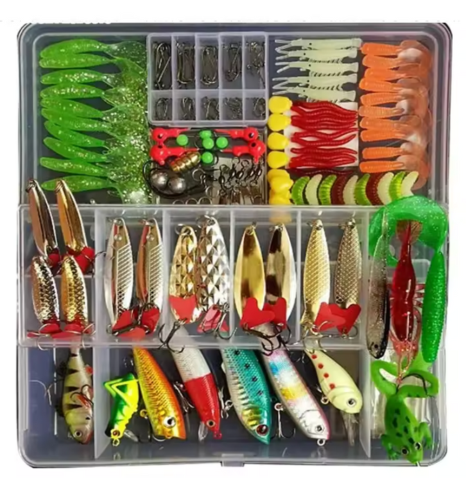 Fishing Lure 176 Piece Soft and Metal