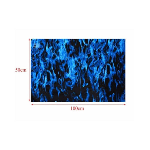 1 Set Blue Fire Water Transfer Hydrodipping Film 50 x 100cm - Default