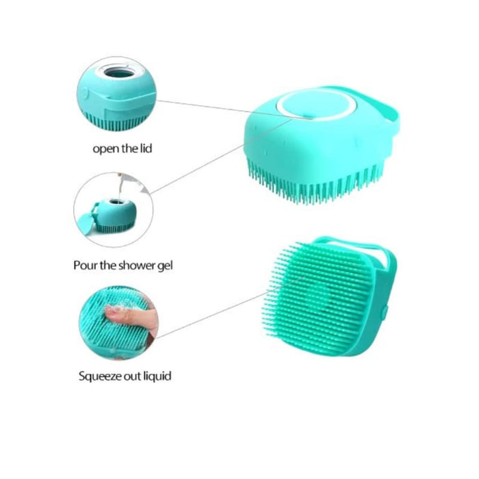 Xtreme Xccessories PawsomeCare Silicone Bath Brush: Gentle Pet Exfoliator and Massager - Dog Brush