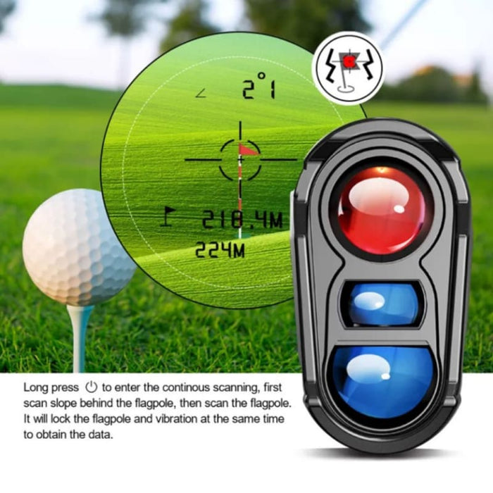 Golf Laser Rangefinder with Slope Adjust KM-B600H Black Silver