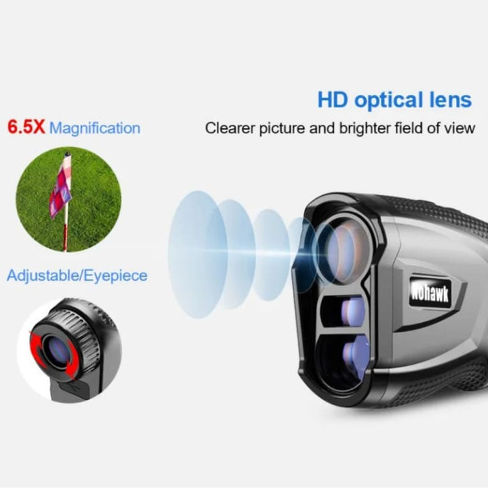 Golf Laser Rangefinder with Slope Adjust KM-B600H Black Silver