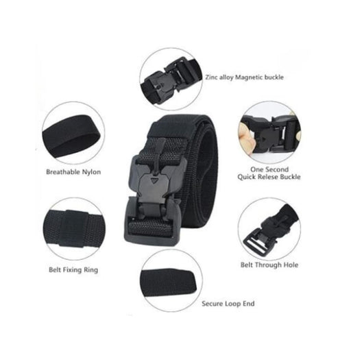 Tactical Belt Quick Release Magnetic Buckle Military Belt Soft Real Nylon Sports - tactical belt