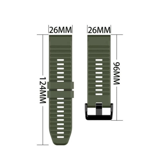 Xtreme Xccessories QUICKFIT 26MM SILICONE WATCH BAND | ARMY OLIVE GREEN | For Garmin Watches - Watch Straps