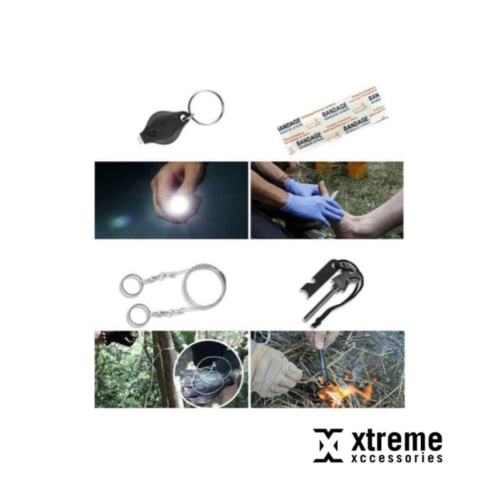 Xtreme 20 Piece Camping/Survival Kit (Black) - Survival & Camping Kits