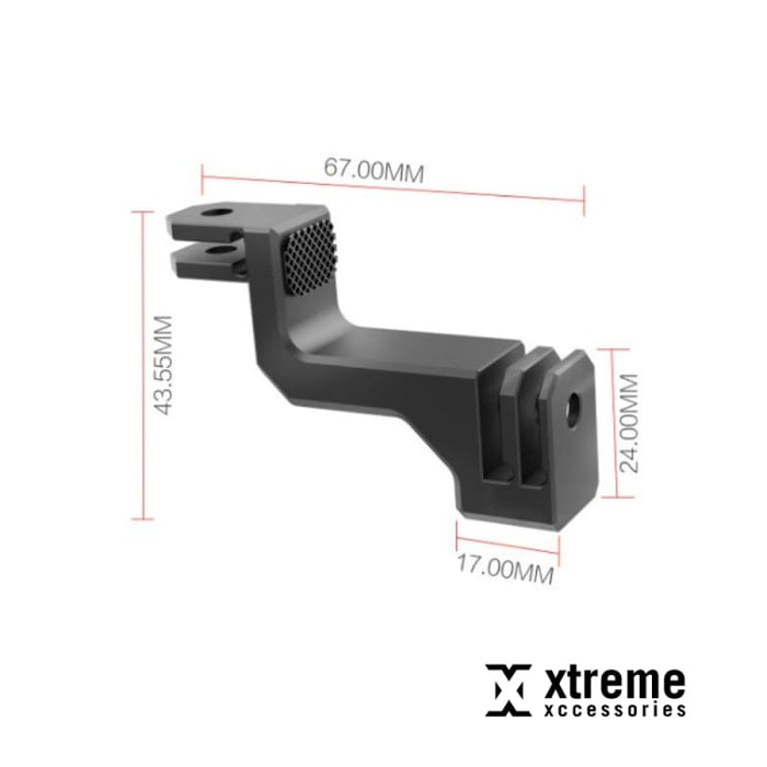 Xtreme Xccessories 90 Degree Aluminum Vertical Bracket Adapter Mount Lens Center for GoPro Hero 13 12 11 10 9 Black