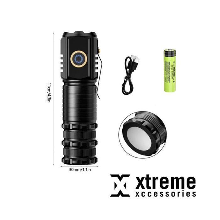 Xtreme Xccessories Mini Flashlight Aluminum Alloy Rechargeable Flashlight with P35 Lamp Bead Led Waterproof Magnetic Flashlight