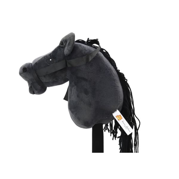 Xtreme Xccessories Plush Horse Head On A Stick Hobby Horse Long-haired Horse Black sounds