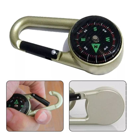 Xtreme Xccessories 3 in 1 Thermomter Caribiner Mini Compass