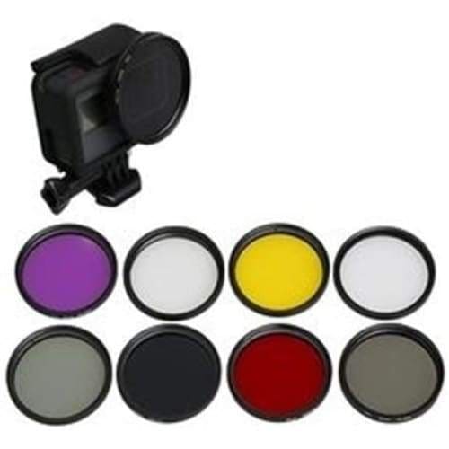 New: 52mm Dive Filter Set + Adapter Ring Lens Cap for GoPro 7 / 6 / 5 Black - Default