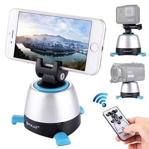360° Panoramic Shooting PULUZ Electric Intelligent Tripod Head Rotation with IR Remote Control & Build-in - Default