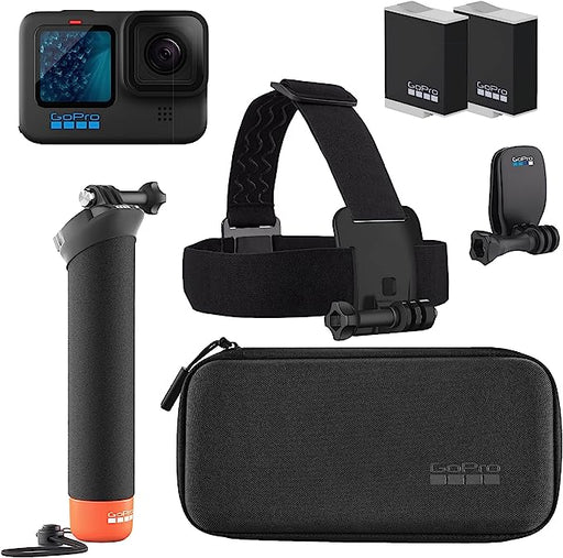 GoPro Hero11 Black Camera + Accessories Bundle (IN STOCK) Spare Enduro Battery + The Handler + Head Strap + Quick Clip Head Strap + Quick