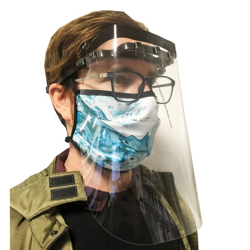 Medical Distributors Black Injection Moulded Personal Protection (PPE) Face Shield For Direct Splash Protection