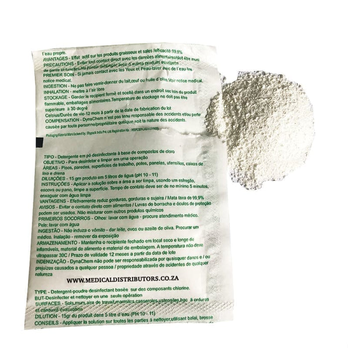 Chlorine Disinfectant Cleaner Powder With Detergents & Corrosion Inhibitors (30g Makes 10L Of Disinfectant) - Medical