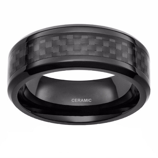 XX Black Carbon Fiber Inlay Ceramic Ring - XX Black Carbon Fiber Inlay Ceramic Ring