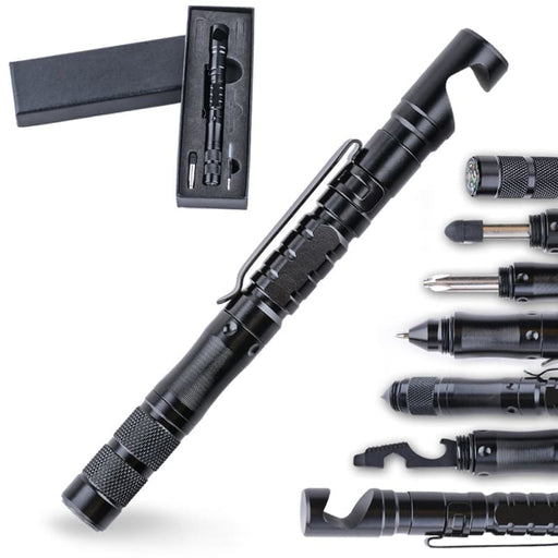Versatile Tactical Pen - Multi-Tool with Glass Breaker Self Defense Features and More - Lightweight and Durable Aviation-Grade Aluminium -
