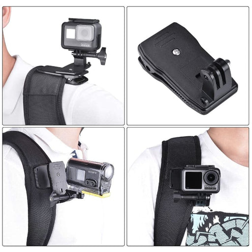 360° Rotary Backpack Belt Clip Clamp Mount for GoPro and other Action Cameras