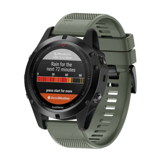 Xtreme Xccessories Deluxe 20mm Quick Release Strap for Garmin Fenix 5s/6s - Army Green - Deluxe 26mm Quick Release Strap for Garmin Fenix