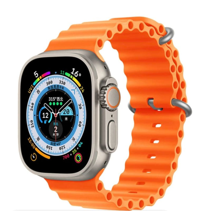 Xtreme Xccessories 38/40/41mm Ocean Style Silicone Watch Strap for Apple Watch - Orange - Xtreme Xccessories 38/40/41mm Ocean Style Silicone