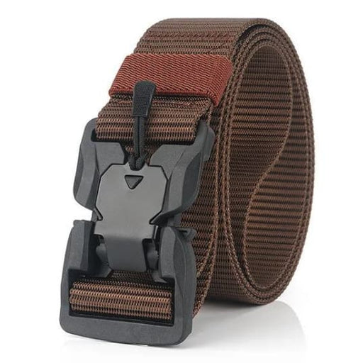 BROWN Tactical Belt Quick Release Magnetic Buckle Military Belt Nylon - tactical belt