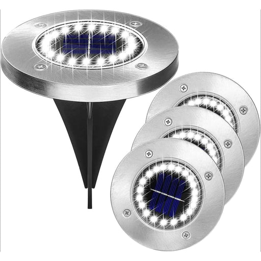 Xtreme Xccessories Solar Ground Lights - 4 Pack Outdoor Waterproof Garden Light Set for Pathway Lawn - Bright Landscape Lighting for Yard