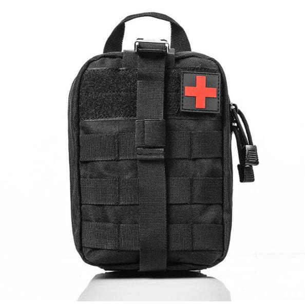 Heavy Duty Outdoor First Aid Tactical Bag Black - Rip Away Medical Bag - Tactical Bag
