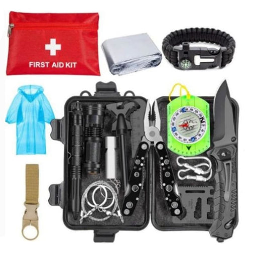 Xtreme 20 Piece Survival Kit (Black) - Survival & Camping Kits