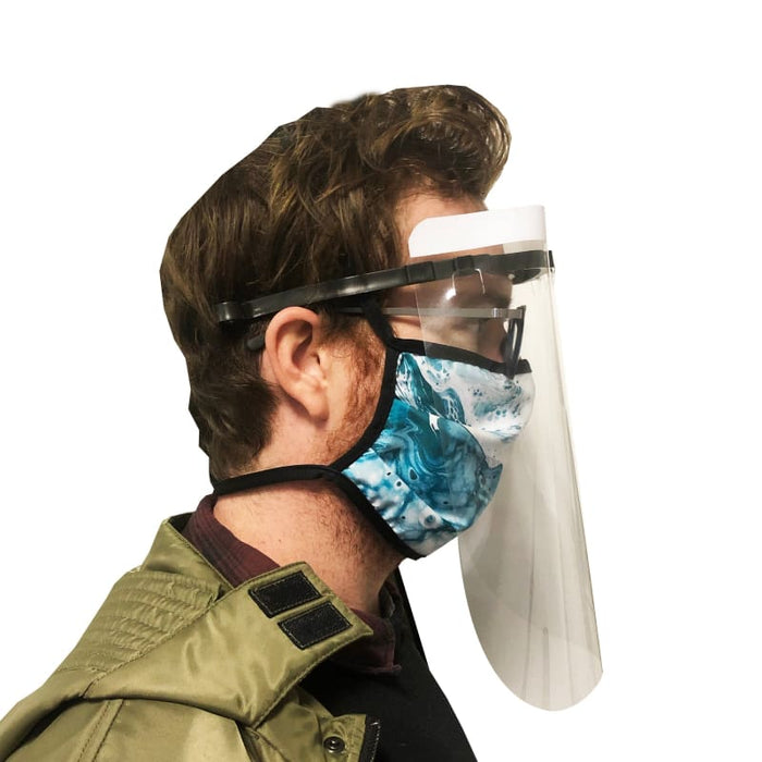 Medical Distributors White Injection Moulded Personal Protection (PPE) Face Shield For Direct Splash Protection