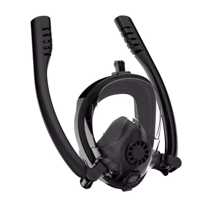 Dual Snorkel Full Face Dive Mask with GoPro Attachment - Default - Default