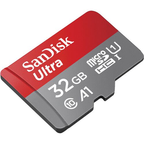 The SanDisk 32GB Ultra UHS-I microSDHC Memory Card