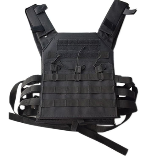 BLACK LIGHTWEIGHT MOLLE PLATE CARRIER / VEST - Survival & Camping Kits